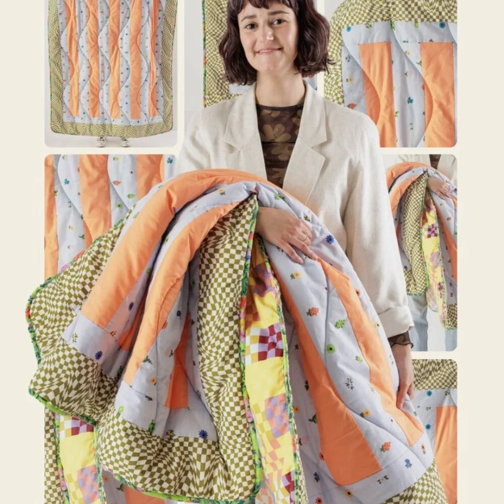 BAGGU DEADSTOCK QUILT THROW - Picture 2 of 4